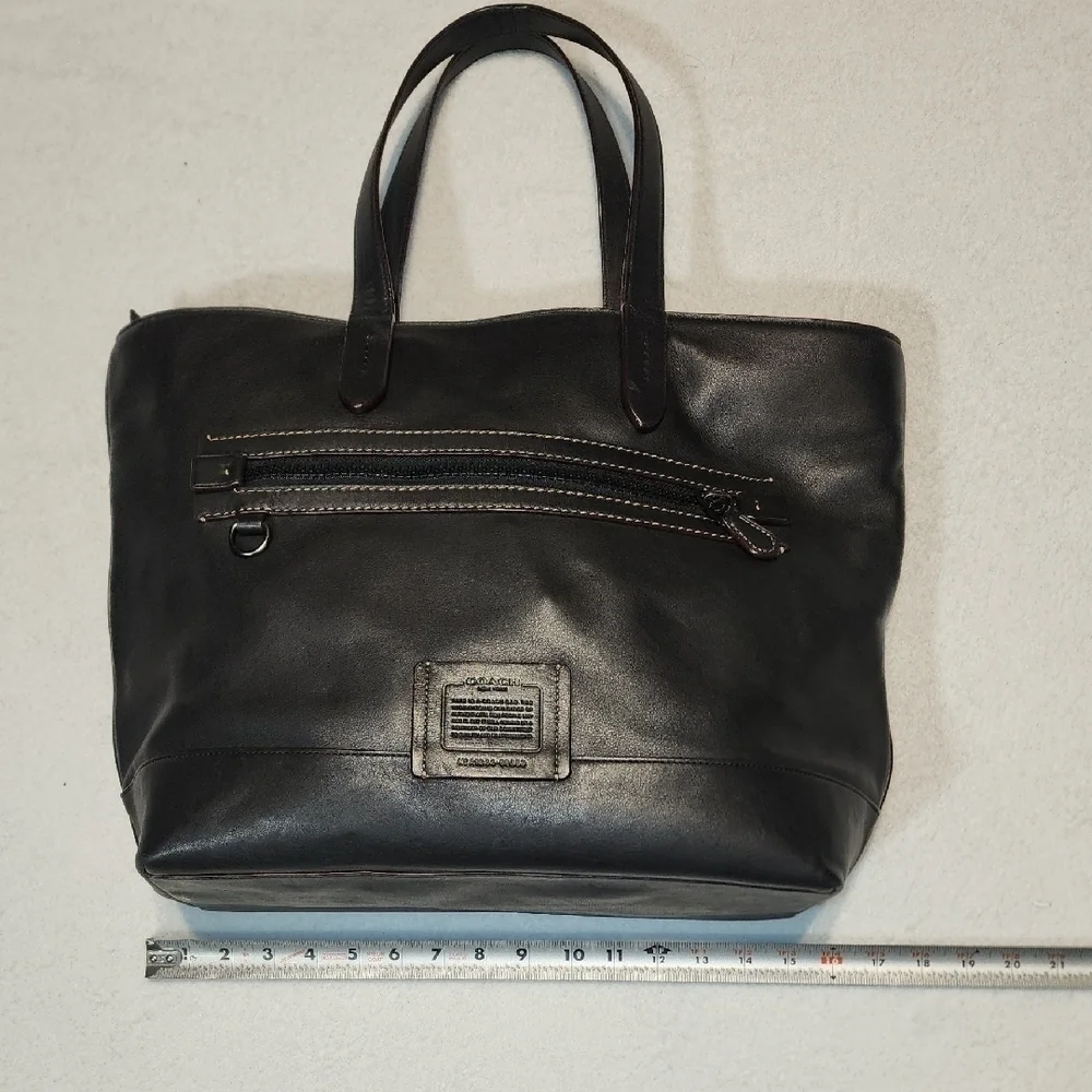 Coach Black Leather Laptop Tote
